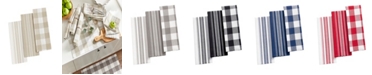 Elrene Farmhouse Living Stripe and Check Kitchen Towels - Set of 3